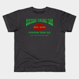 Birthday Vintage Year - Fourteen Years Old Kids T-Shirt